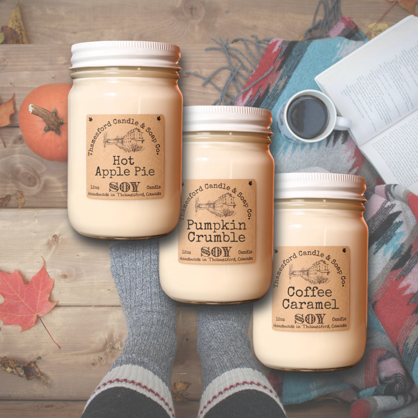 Thamesford Candle Fall/Winter 12oz Variety 3 Pack